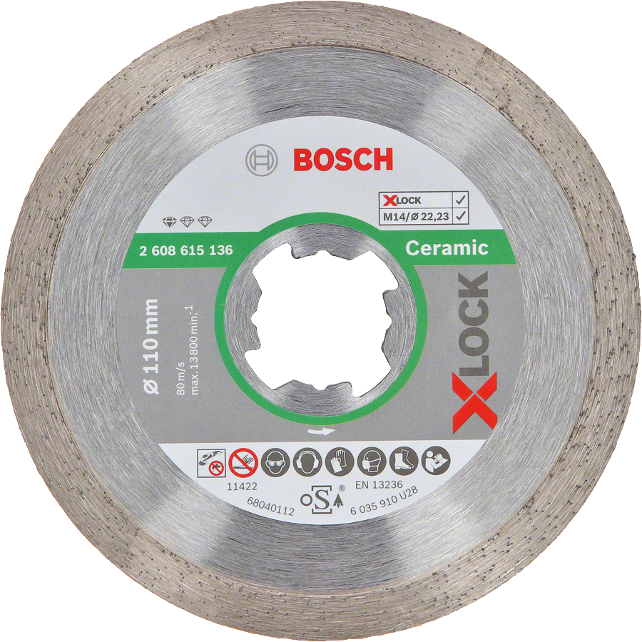 Bosch Diamanttrennscheibe Standard for Ceramic X-LOCK